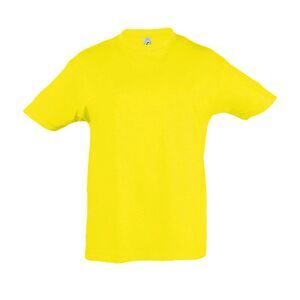SOLS Kids Regent Short Sleeve T-Shirt / Lemon